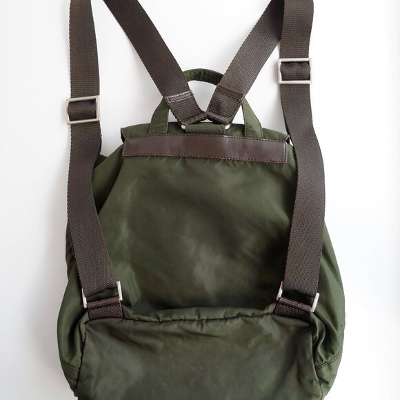 Authentic Preowned Prada Green Nylon Small Backpack - Picture 6 of 13